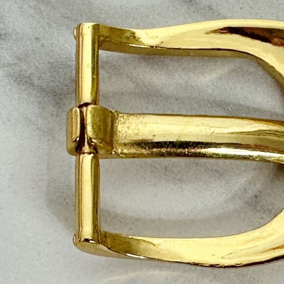 Liz Claiborne Vintage 1995 Gold Tone Simple Basic Belt Buckle - Picture 8 of 9